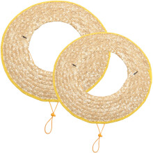 4Pcs Full Brim Hard Hat Sunshade Visor Khaki for Site Workers