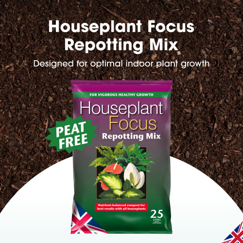 Houseplant Focus Repotting Mix Peat Free 8L, brown 1