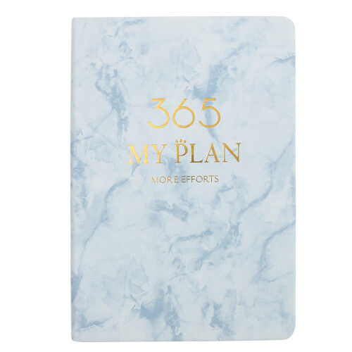 2Pcs Sky-Blue 2024 English Schedule Notebook Daily Planner Organizer