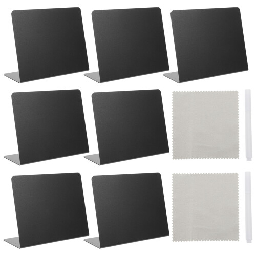 2Sets Standing Chalkboard Signs Plastic Desktop Writing Memo Boards