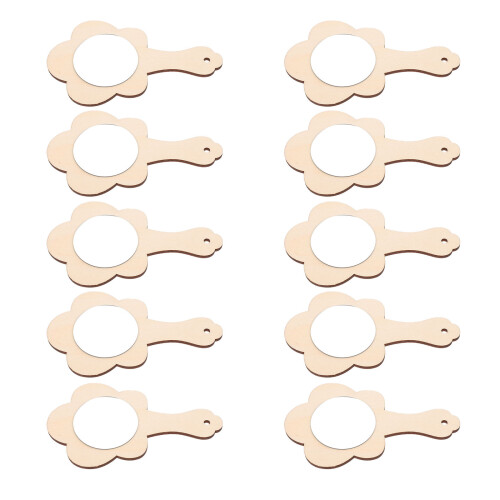40Pièces À Main Bois Bricolage Enfant Couleur Marron