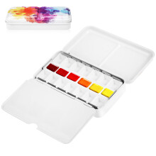 2Sets Waterverf Palet Van Ijzer Met En Mengvak Multi Kleur