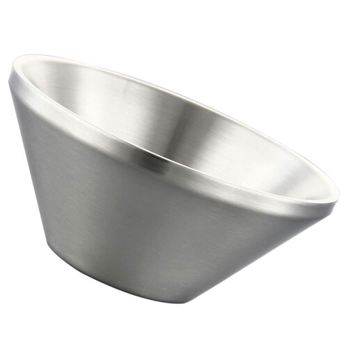 2Stk Multifunktionale -Mixschüssel Salat Dessert Silber