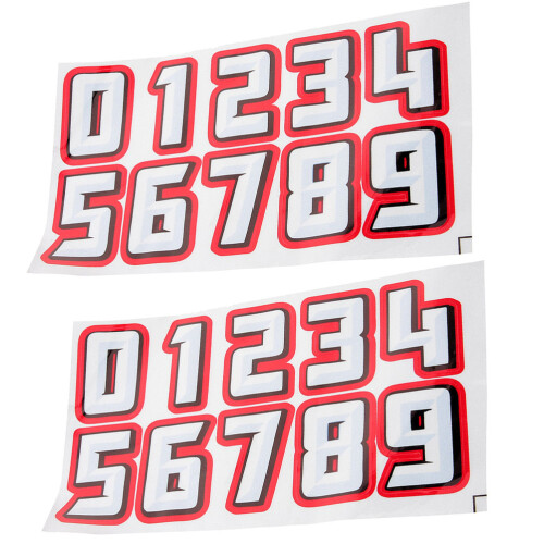 8Sets Multifunctionele Nummerstickers Voor Sporthelm