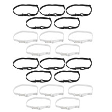 100Pcs White Bow Tie Extension Belts Elastic and Adjustable