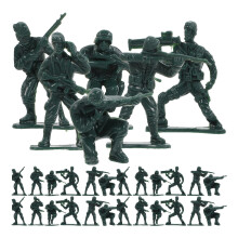 300Pcs Miniature Army Men Figures Green ABS Plastic for Garden Decor