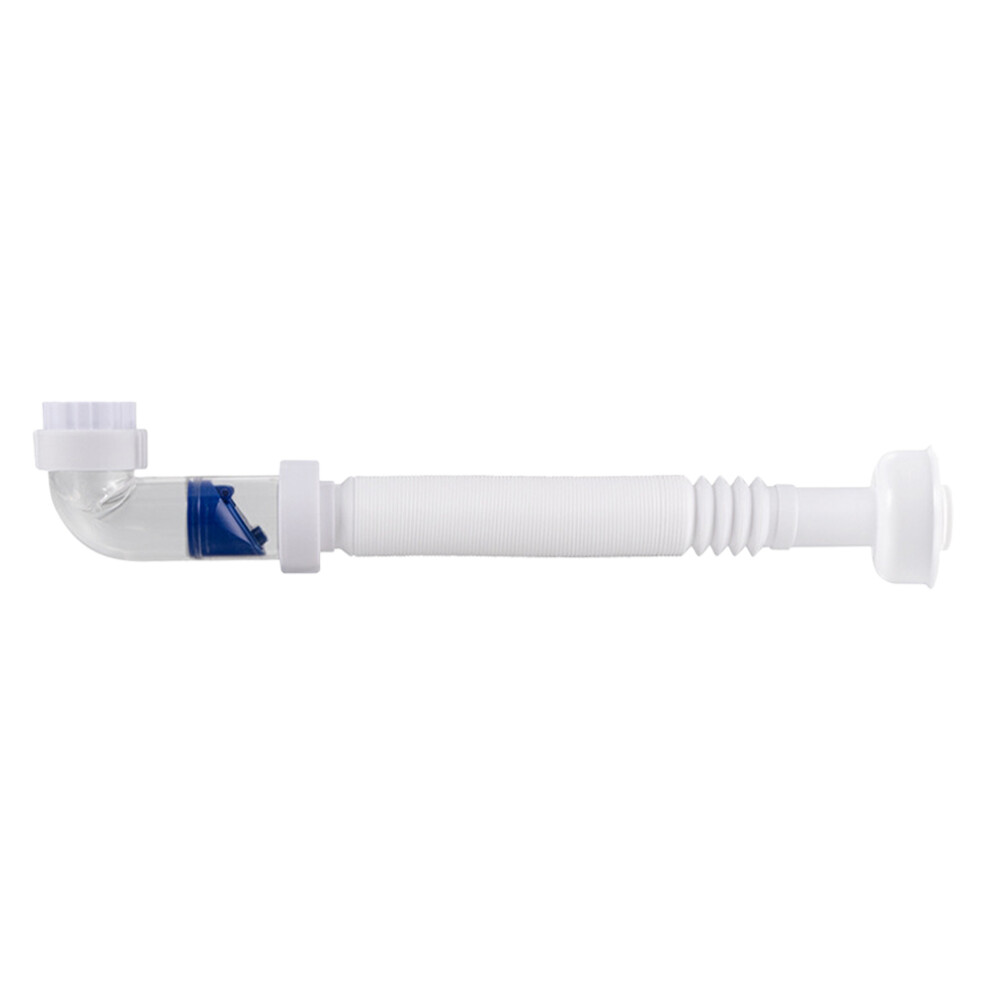 2Pcs White Flexible Sink Drain Kit For Kitchen And Bathroom, Anti-Leak 3643339790814
