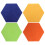 8Pcs Bright Color Felt Pin Board Hexagon Design for Wall Decor 1