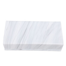 Thickened Acrylic Water-Resistant False Eyelash Storage Box, White, 15x7.5x3.4cm