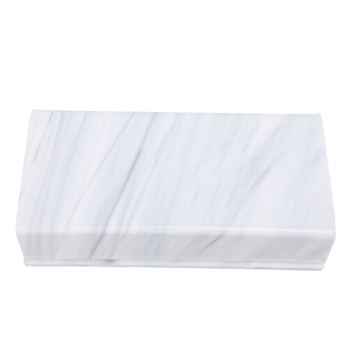 Thickened Acrylic Water-Resistant False Eyelash Storage Box, White, 15x7.5x3.4cm