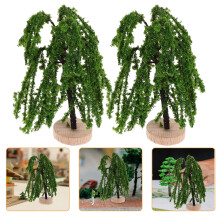 8Stk Modell Bäume Grün Plastik Holz Für Weihnachtsdeko