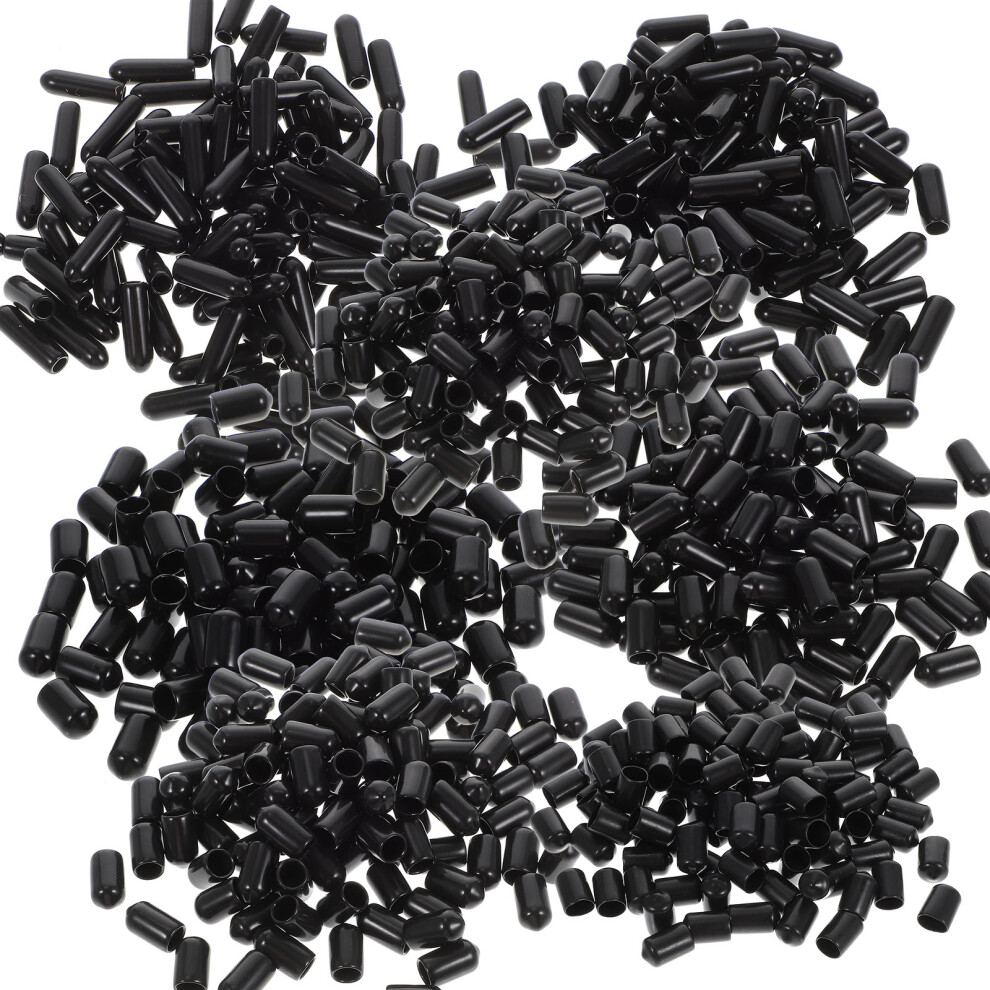 5Sets Protective Black Pvc End Caps Thread Safety Covers For Bolts 3643202943170