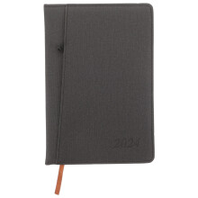 2St A5 2024 Planner Zwart PU Dagteller En Weekoverzicht