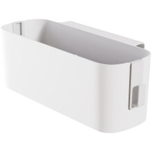 3Pcs Hanging Bed Storage Basket White for Bedside & Living Room