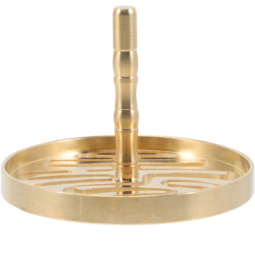 5Pcs Brass DIY Incense Press Mold with Antique Lotus Pattern