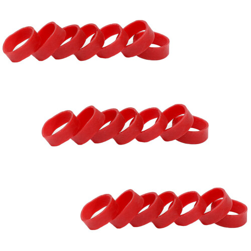 2Sets Red Outdoor Rubber Binding Straps Durable Snowboard Brake Bands