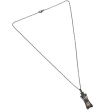 4Pièces Collier Mémoire Urne Cendres Acier Noir Pour Animaux