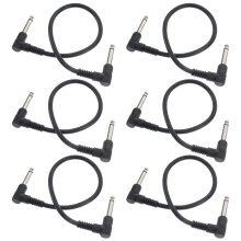 24St Stabiele Audio Patch Kabels Voor Gitaar En Bass PVC Zwart