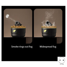 Simulated Cannon Fire Essential Oil Diffuser Aromatherapy Air Humidifier Small Fragrance Aroma Humidifier Black EU Plug