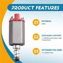 39000rmp AEG Motor High Torqub Motor 11.1V Twist Type Speed Motor Long Axle Airsoft M16/M4 Sijun Motor Hunting Motor