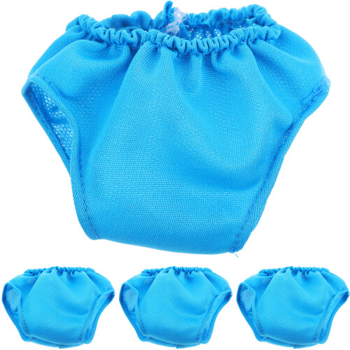 12Stk Wiederverwendbare Puppenunterhosen Aus Stoff Helles Blau Mini