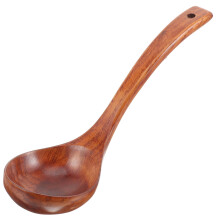 2Stk Holz Kochlöffel Mit Haken, Natürliche Maserung,