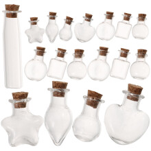 144Stk Mini Glasflaschen Mit , Transparent, , Robust