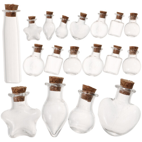 144Stk Mini Glasflaschen Mit , Transparent, , Robust