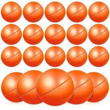 75Stk Party-Lotteriebälle Aus Nahtlosem Kunststoff, Orange, Zum Öffnen