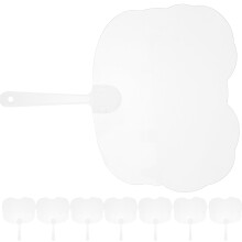 24Stk Transparente PP Handfächer Zum Bemalen DIY Ventilatoren