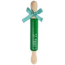 5Pièces Décor Fermette Mini Rouleau Bois Vert Pour Plateau Étagé