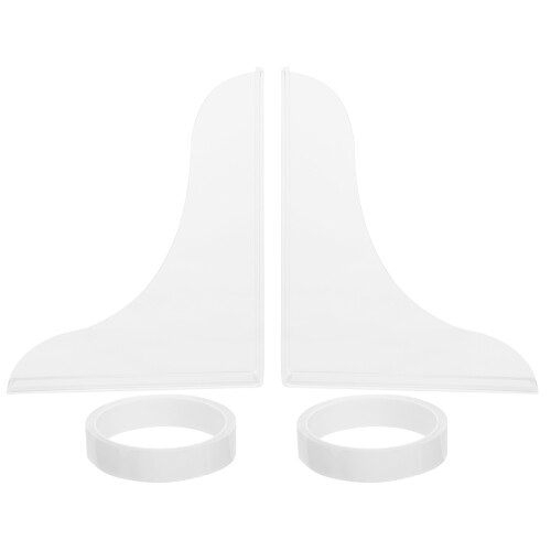 10Pcs White Acrylic Shower Splash Guards for Bath and Kitchen Use