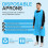 200 Disposable Aprons Blue Flat Pack Multipurpose 2