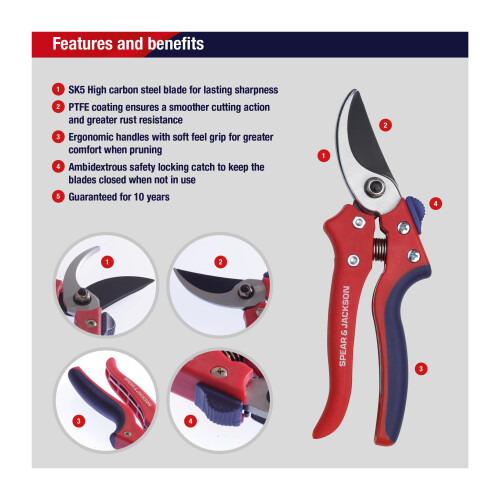Spear & Jackson Spear & Jackson 7159BS Razorsharp Advantage Bypass Secateurs 1