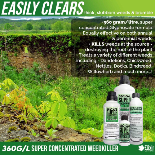 Elixir Gardens 360 g/l Glyphosate Commercial Industrial Strength Weed 1