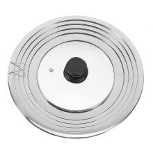 2Stk -Glasdeckel Für Pfanne Und Topf, Spritzschutz, Silber