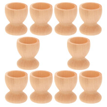 50Pièces Supports DIY En Bois Khaki Pour Œufs, Base Stable Antibruit