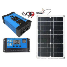 Solar Generator System 300W 12V to 220V Inverter 18W 18V Solar Panel with Controller for Power Tw