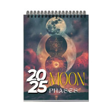 Calendario Delle Fasi Lunari 2025 Calendario da Parete Delle Fasi Lunari di 12 Mesi Pianificatore Mensile e Organizzatore Giornaliero Calendario da