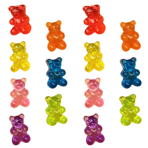 21Pairs Assorted Color Bear Post Earrings Small Studs for Women 1
