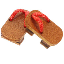 4Paare Mini Holzdielen Clogs Für Bastelbedarf Und Puppendekor