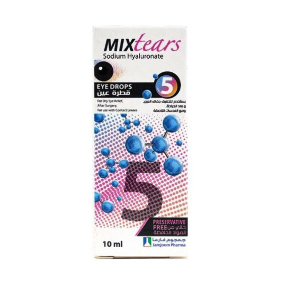 Mixtears Eye Drops Lubricating Relief for Dry & Irritated Eyes |Reduces irritation and burning sensation - 10ml