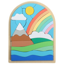 2Sets Kids Wooden Puzzle Toy Early Education Toddlers Play