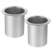 4Pcs Stable Aluminum Recliner Cup Holder Replacements Silver Metal
