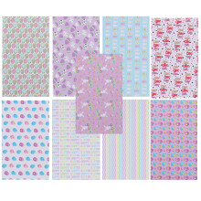 6Pièces Mini Trousses Gris Cuir Fermeture Pression Zip