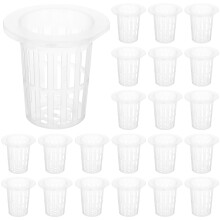 100Pièces Pots En Plastique Blancs Pour Hydroponie Filet Réutilisables