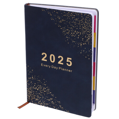 2Pcs Stylish Navy PU Planner Notebook Household and Office Planner