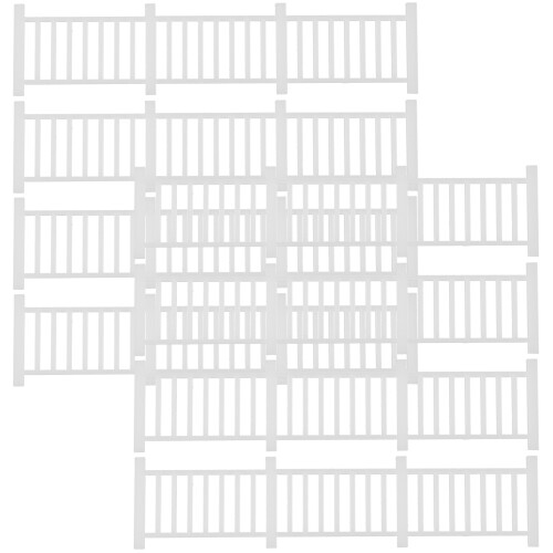 16Pièces Mini Clôture Blanche ABS Décorative Pour Projet Paysager