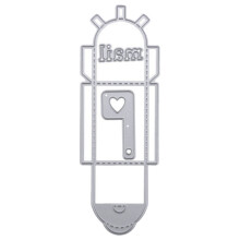 2Pcs Silver Metal Craft Cutting Dies Mailbox Design for Scrapbooking