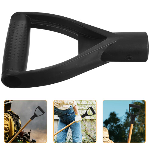 4St Stevige Zwarte Plastic Schep Handvat Met D-Vormig Design